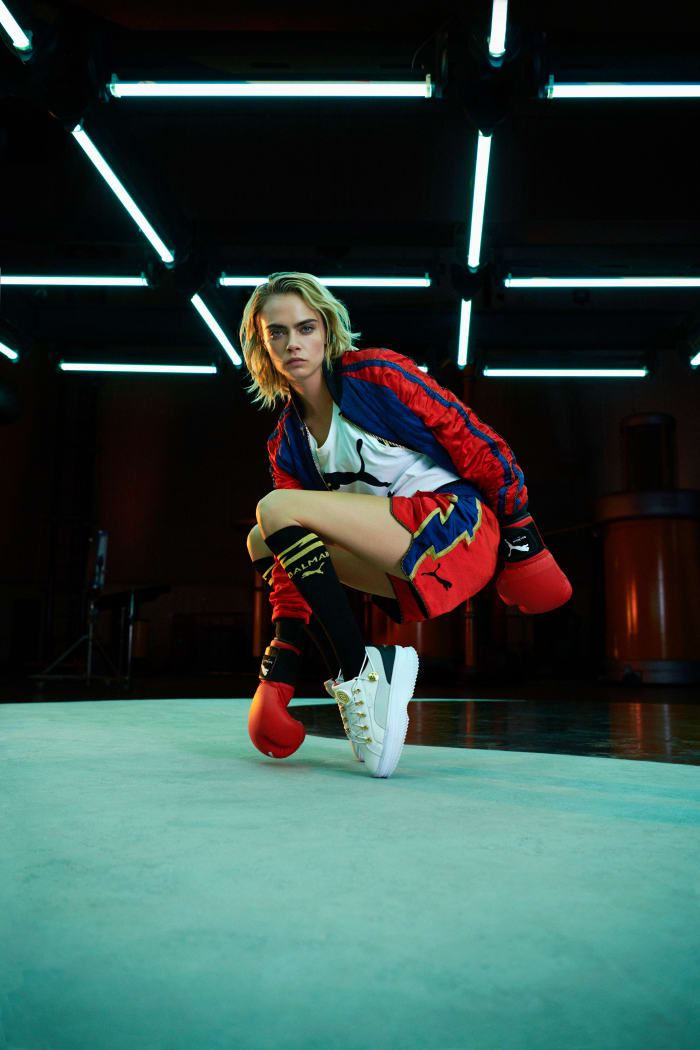 Cara Delevingne for Puma x Balmain with Cara Delevingne collection. Photo: Brianna Capozzi/Courtesy of Puma