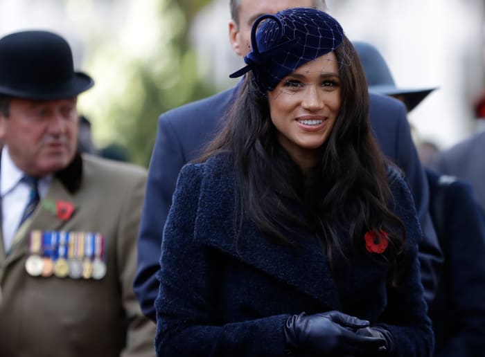 The Duchess of Sussex at the 91st Field of Remembrance at Westminster Abbey. Photo: Kirsty Wigglesworth - WPA Pool/Getty Images