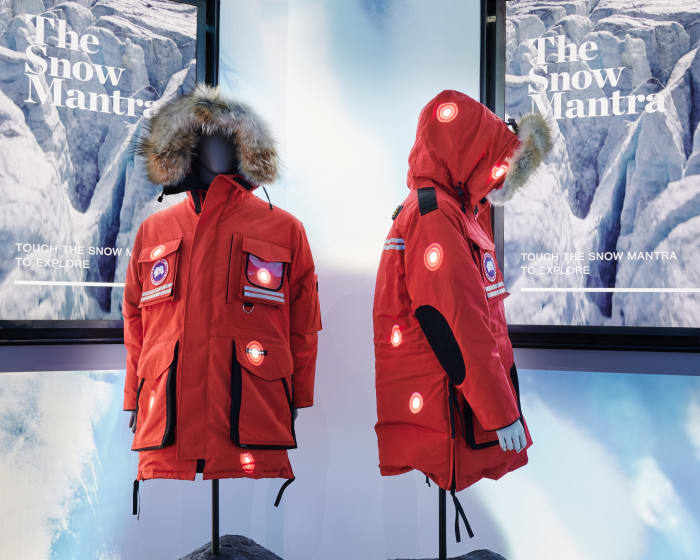 The Snow Mantra parkas and interactive hotspots in The Journey, which allow for accessible research.