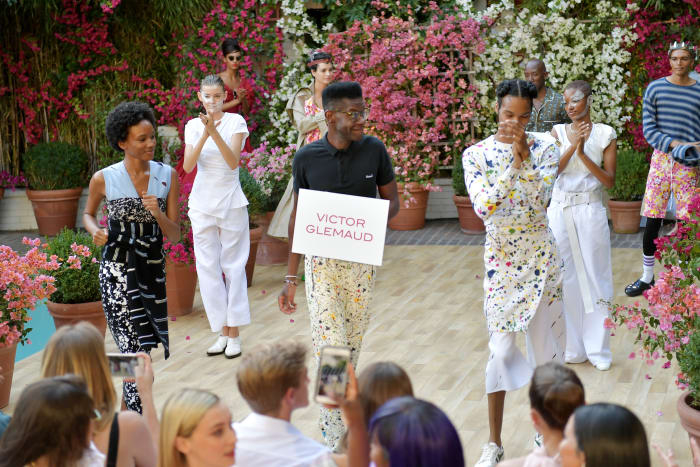 Glemaud during the CFDA/Vogue Fashion Fund Show and Tea at the Chateau Marmont in October 2017.