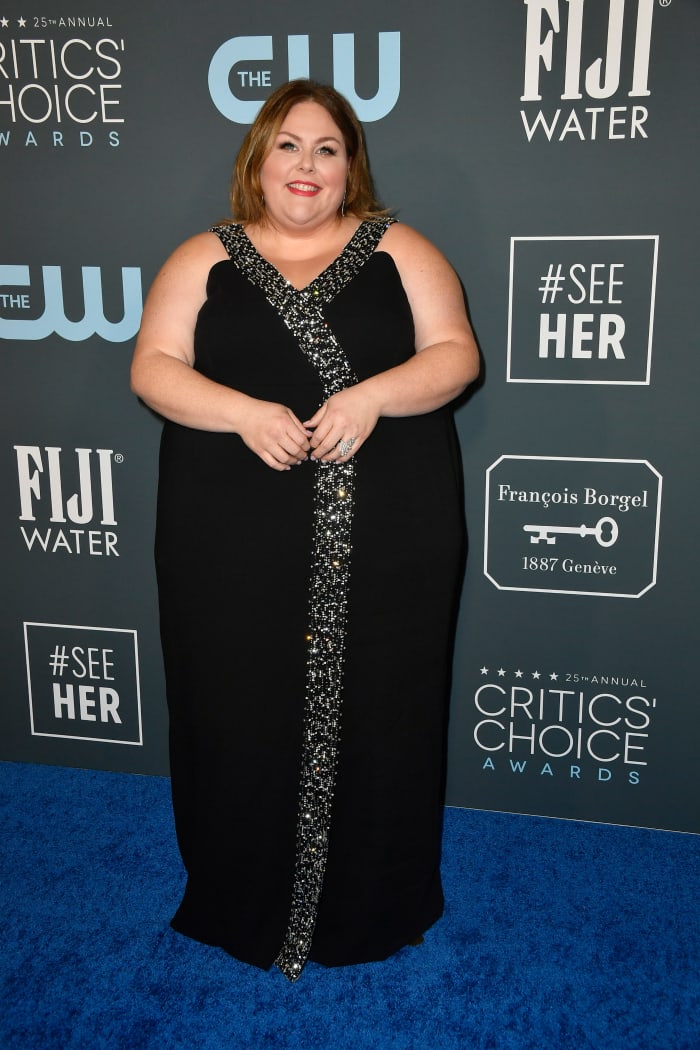 Chrissy Metz wore a dress from 11 Honoré's upcoming in-house like to the 2020 Critics' Choice Awards.