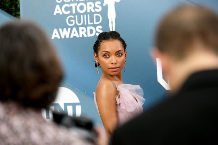 Logan Browning at the Screen Actors Guild Awards.
