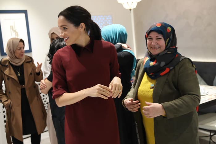 Meghan, Duchess of Sussex, visits the Hubb Community Kitchen in London. Photo: Jack Taylor/Getty Images