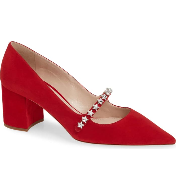 Miu Miu Jewel Star Mary Jane Pump, $790, available here.