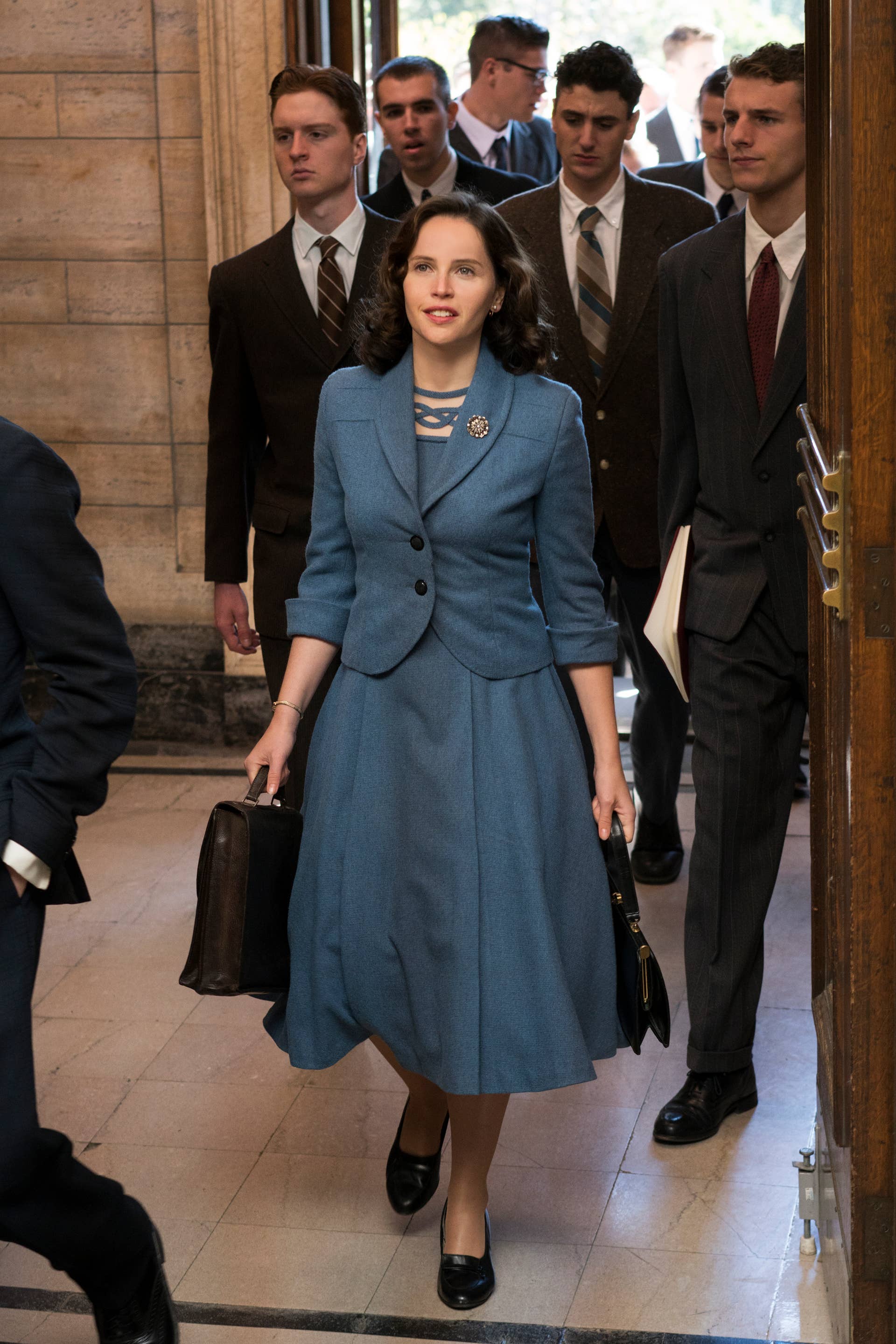 Ruth Bader Ginsberg (Felicity Jones) enters Harvard Law School. Photo: Jonathan Wenk/Focus Features