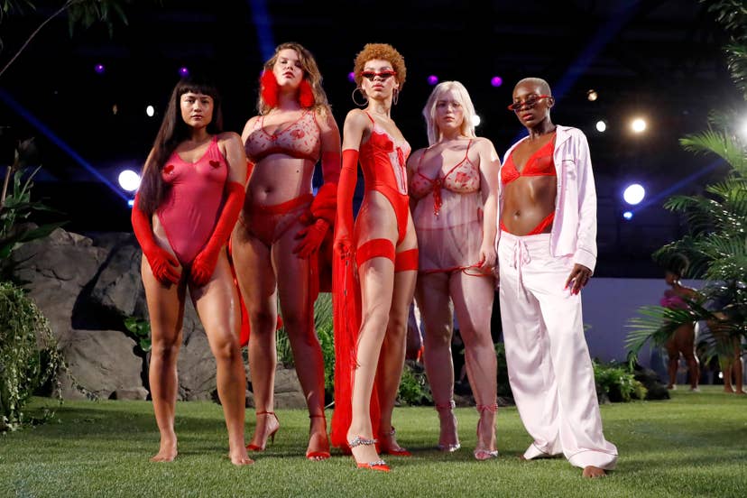 Looks from Savage Fenty's Fall 2018 collection. Photo: JP Yim/Getty Images for Savage X Fenty