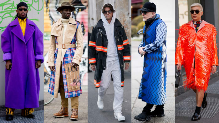 Showgoers Wore Their Best Statement Coats at Milan Fashion Week Men's ...
