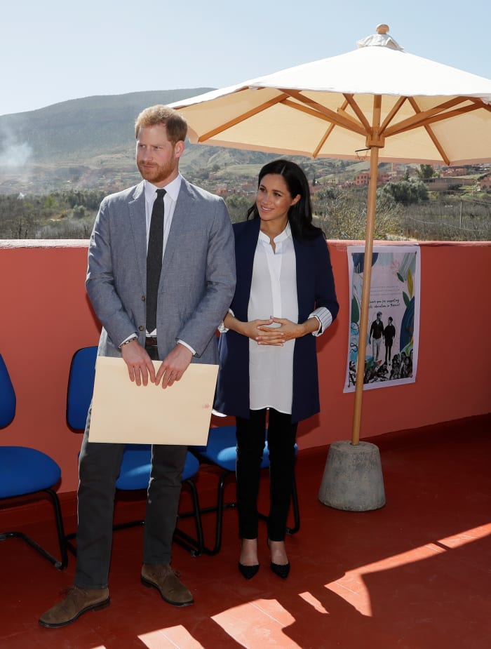 Prince Harry and Meghan Markle at an educational event in Asni, Morocco. Photo: Kirsty Wigglesworth - Pool/Getty Images
