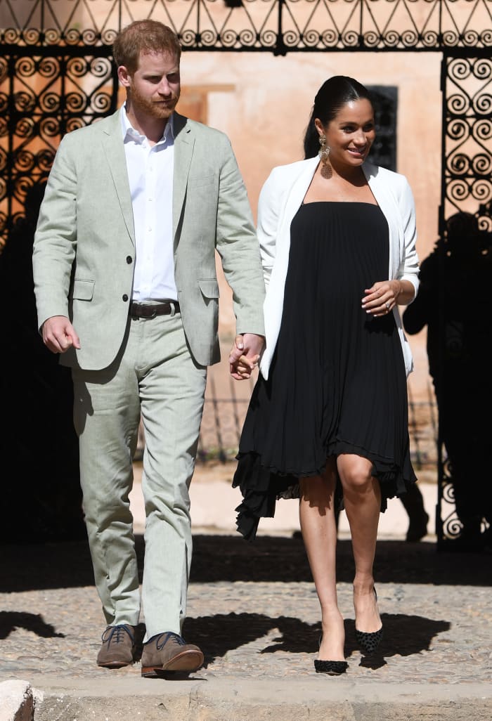 Prince Harry and Meghan Markle during their visit to the Andalusian Gardens while touring Rabat, Morocco. Photo: Facundo Arrizabalaga - Pool/Getty Images