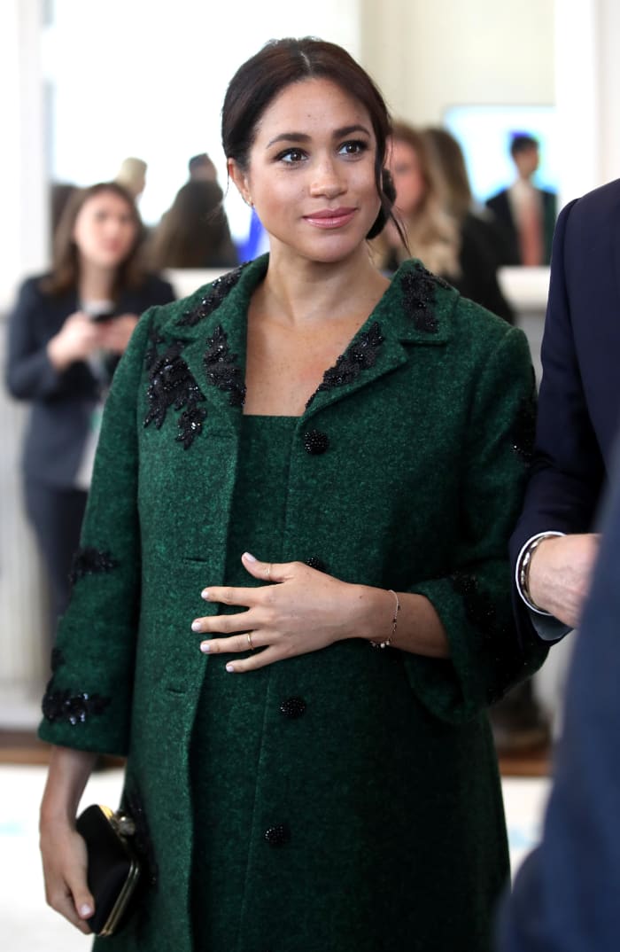 Meghan, Duchess of Sussex, in a custom Erdem coat and dress at a Commonwealth Day Youth Event at Canada House. Photo: Chris Jackson - WPA Pool/Getty Images