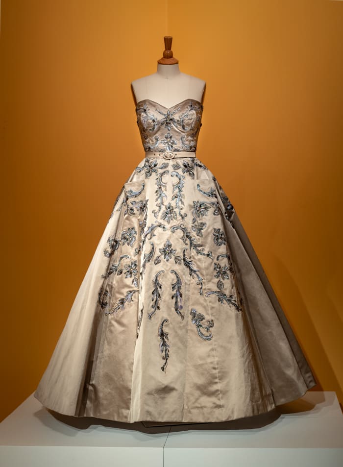 Princess Margaret's gown designed by Michele Clapton for 'The Crown' season one to be on display in 'Costuming the Crown' at the Winterthur. Photo: Courtesy of the Winterthur