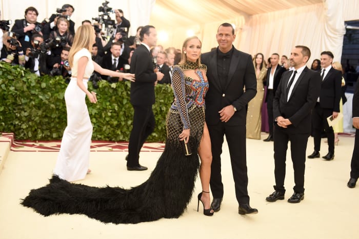 Jennifer Lopez and Alex Rodriguez at the "Heavenly Bodies: Fashion & The Catholic Imagination" Costume Institute Gala at The Met. Photo: Jason Kempin/Getty Images