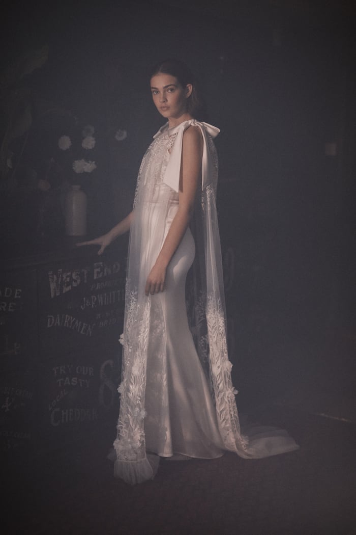 The Monet tabard over a slip dress from the Halfpenny London The Painter Collection. Photo: Courtesy of Halfpenny London
