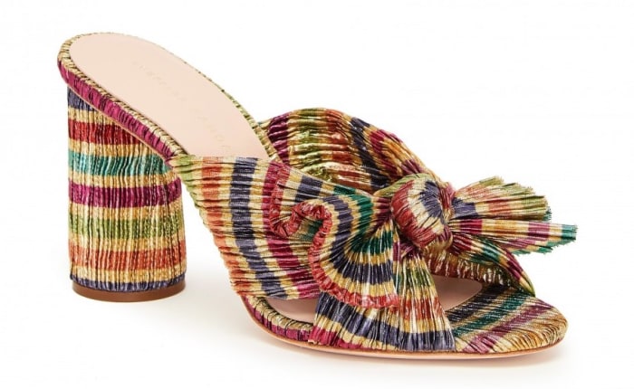 Loeffler Randall Penny Knot Mule in Candy Stripe, $395, available here.