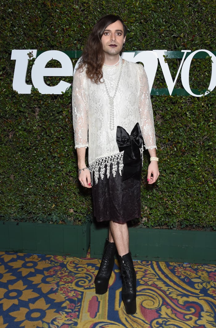 Jacob Tobia attends Teen Vogue's Young Hollywood Party, Presented By Snap at Los Angeles Theatre on February 15, 2019 in Los Angeles, California. (Photo by Gregg DeGuire/Getty Images for Teen Vogue )