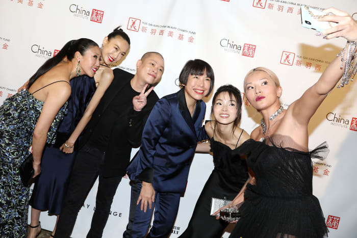 L-R: Winnie Chang, Shu Pei, Jason Wu, Angelica Cheung, Ju Xiao Wen, Tina Leung at the China Fashion Gala. Photo: Starpix/Courtesy of China Institute