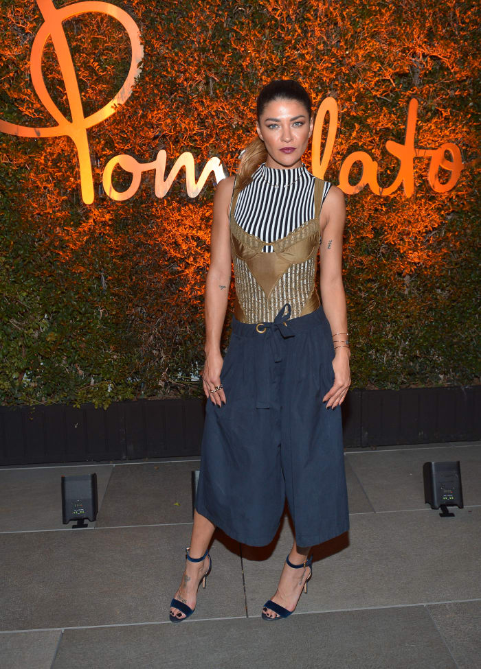 Jessica Szohr at the Pomellato store opening with Chiara Ferragni. Photo: Donato Sardella/Getty Images for Pomellato