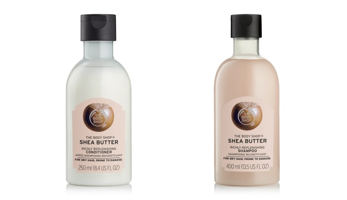 The Body Shop products that include Community Trade plastic in their packaging. Photo: Courtesy of The Body Shop