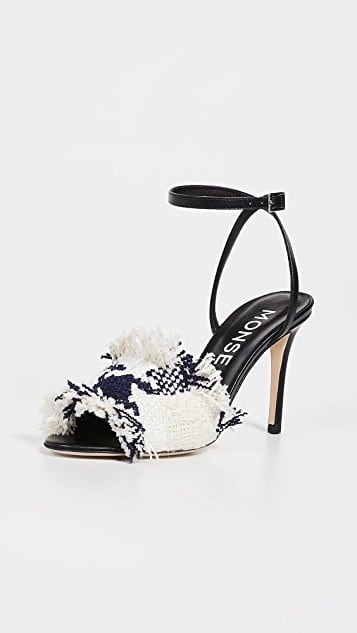 Monse Strappy Tweed Sandals, $590, available here.