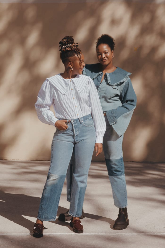 Kimberly Drew and Imani Randolph photographed by Adrienne Raquel for Ganni x Levi's.