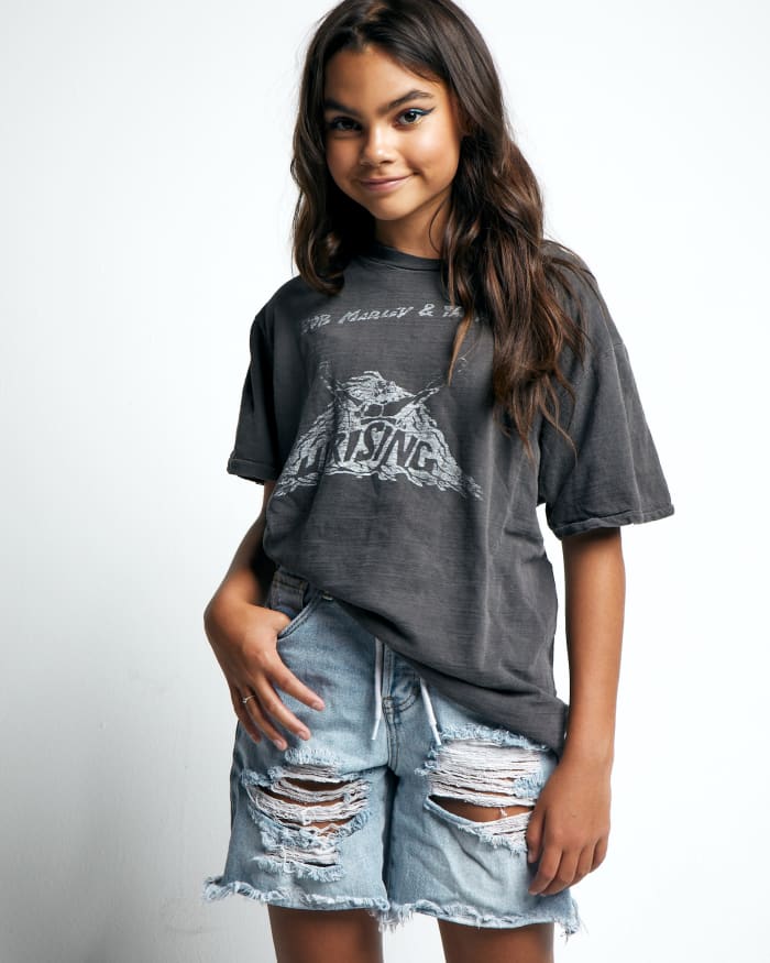 Greenblatt in her parent's Bob Marley t-shirt.