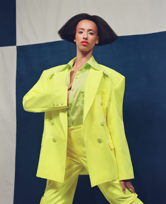 A look from Christopher John Rogers Spring 2021.