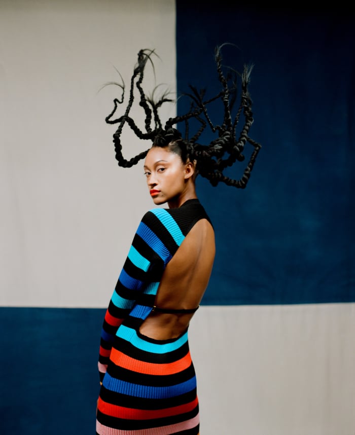 A look from Christopher John Rogers Spring 2021.