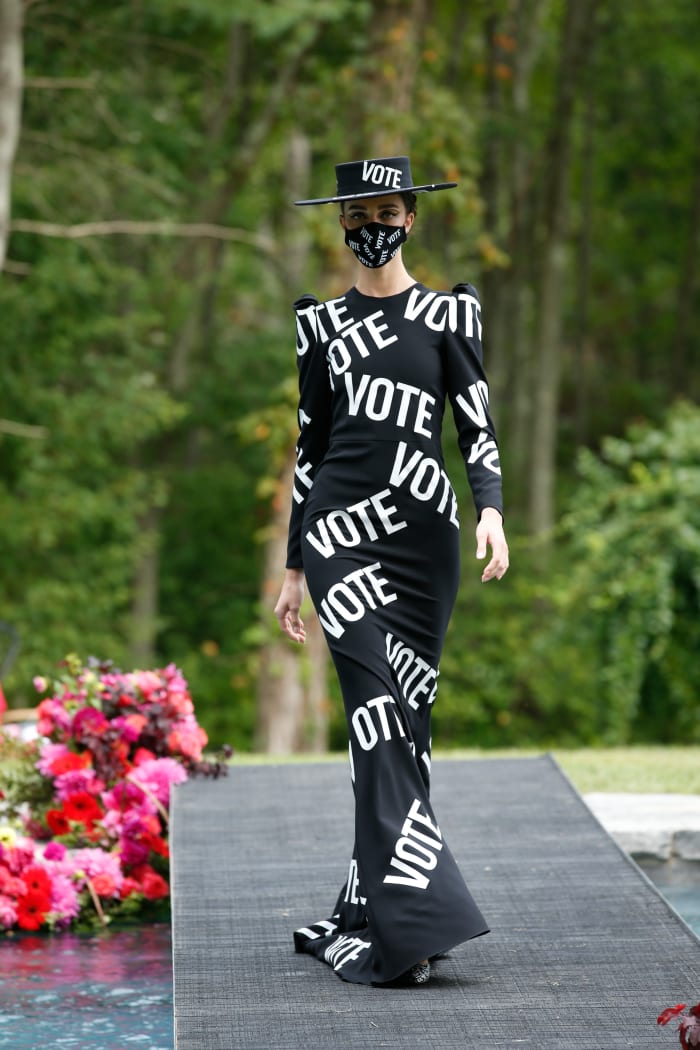 Christian Siriano's Timely 'Vote' Print Is an Early Spring 2021