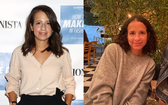 Left: me with a professional blowout in 2014; right: me all natural in 2020.