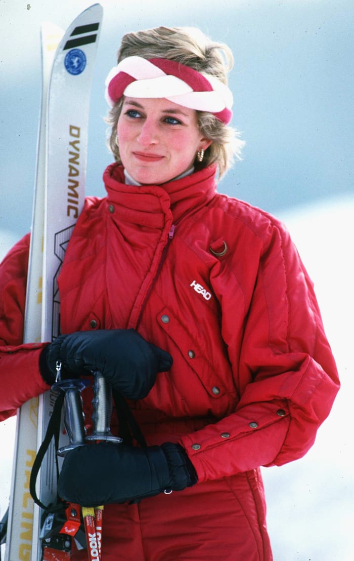 Great Outfits in Fashion History: Princess Diana's Red Ski Suit