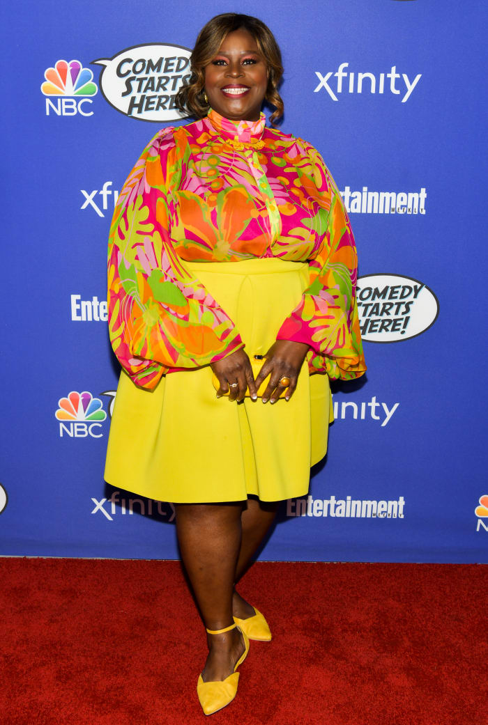 Retta, in Jaime Elyse, at a 2019 NBC comedy event in L.A.