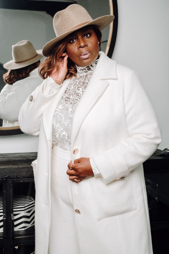 Retta wearing her Eloquii capsule. 