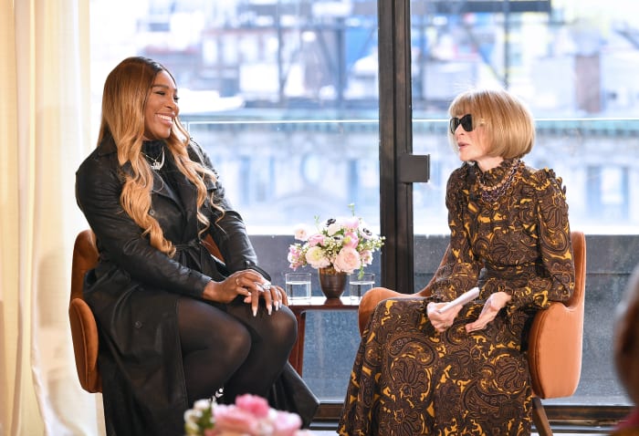 Serena Williams with Anna Wintour at the S By Serena presentation.