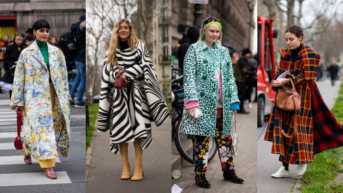 Patterned Statement Coats Were a Street-Style Hit on Day 4 of Paris ...