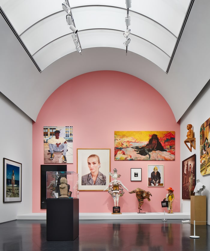 A room in the Museum of Contemporary Art Chicago's exhibit, "Duro Olowu: Seeing Chicago".