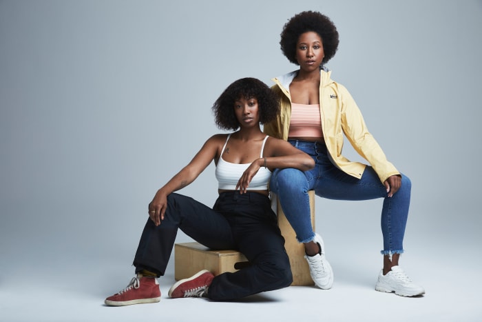 Dominique Drakeford and Whitney McGuire of Sustainable Brooklyn wearing Fair Trade.