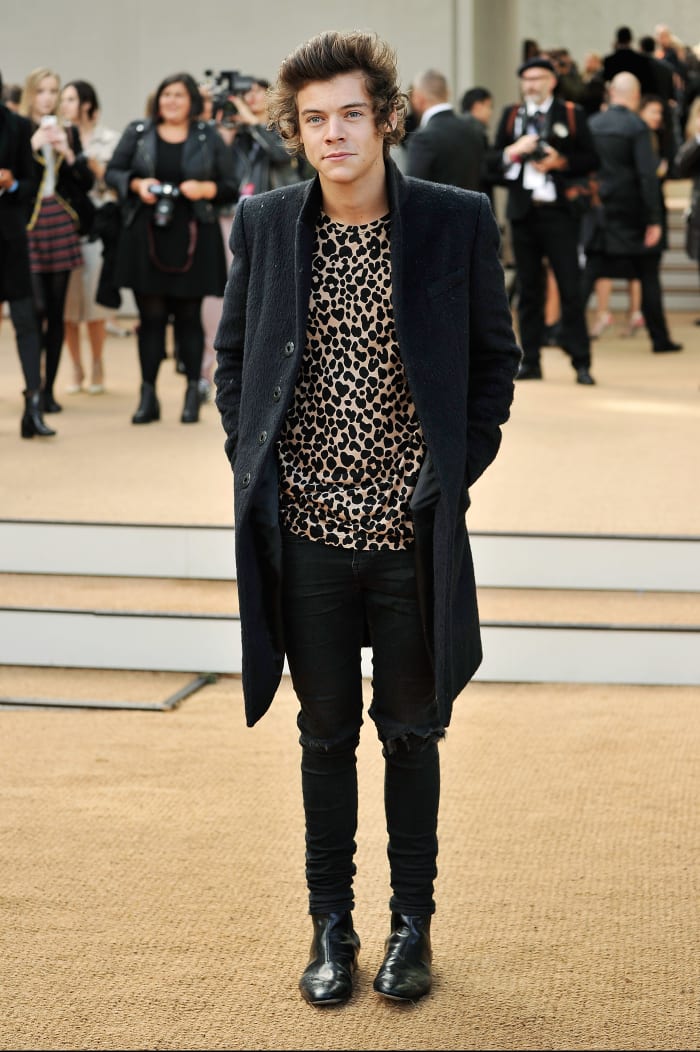 Harry Styles in Burberry at the brand's Spring 2014 show.