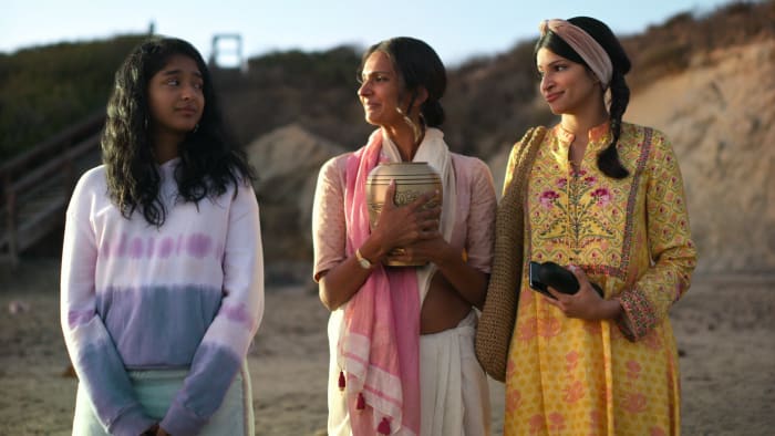(L to R) Ramakrishnan, Jagannathan and Moorjani, both in Anita Dongre, in the final episode.