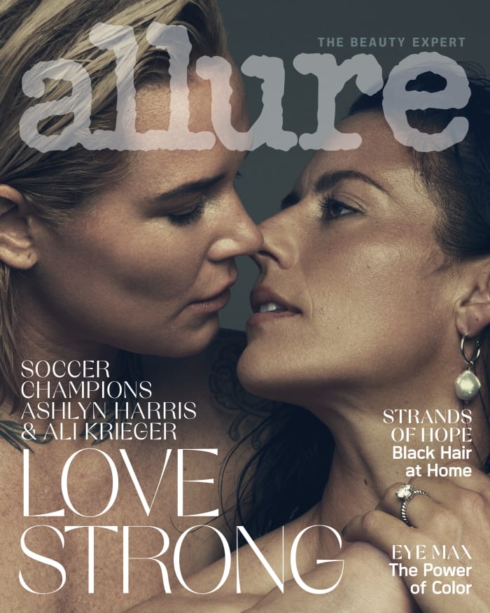 Ali Krieger and Ashlyn Harris on the August 2020 cover of "Allure."