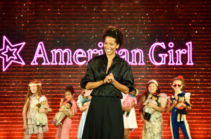 Carly Cushnie on the American Girl runway.