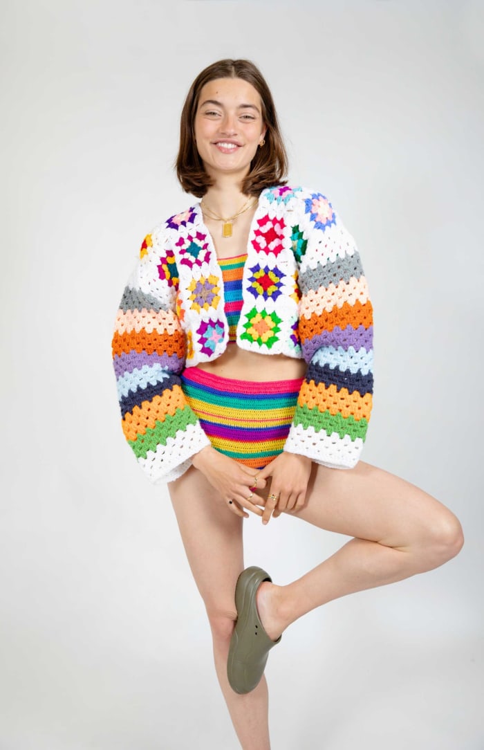 Bhava Crafts Crochet Cardigan, $81, available here (sizes XXS-XL).