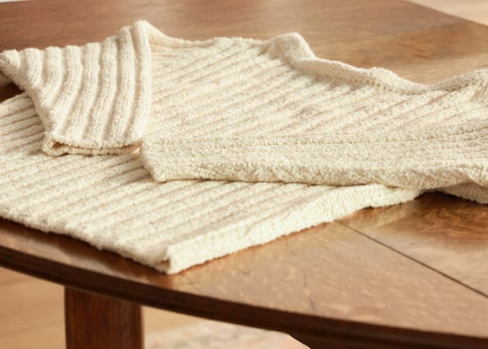 You can read about the materials that make up any Mara Hoffman product — and how the piece was made — on the brand's website.