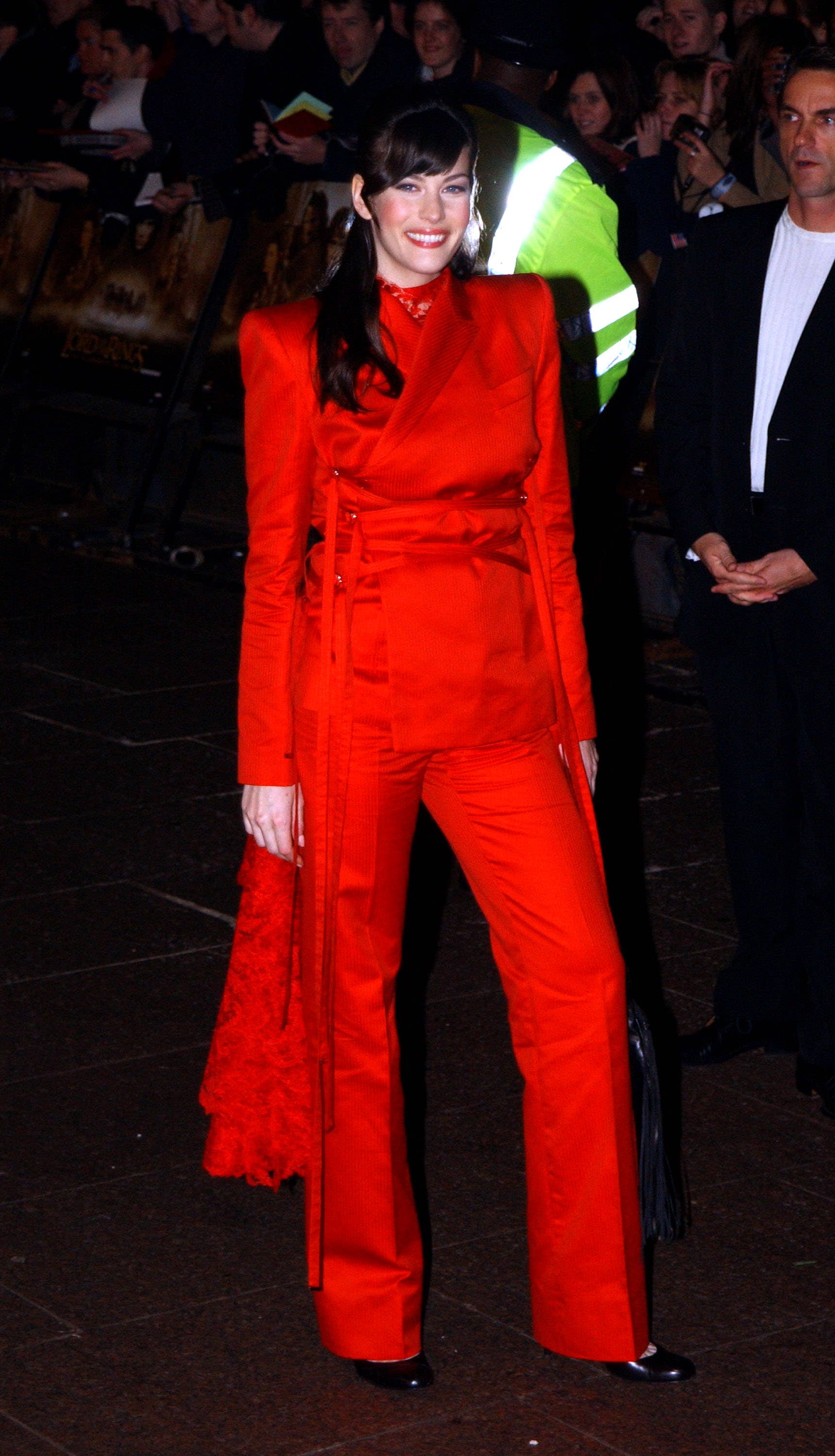 Actress Liv Tyler arrives for the World Premiere of ''Lord of the Rings'' December 10, 2001 in London, England
