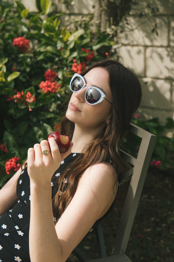 Gemma Styles in Gemma Styles Eyewear's "Let Her Dance" frames.
