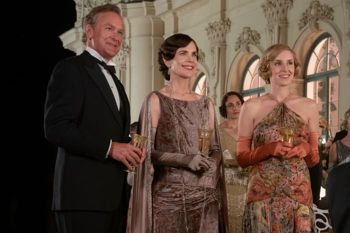 Robert (Hugh Bonneville), Cora (Elizabeth McGovern) and Edith party on the French Riviera.