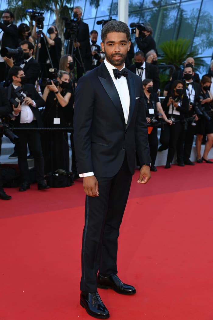 Zadrian + Sarah styled actor Kingsley Ben-Adir in Brunello Cucinelli for the 2021 Cannes Film Festival, where he was awarded the Trophée Chopard.