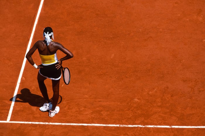 Venus Williams at the French Open in 1999. 
