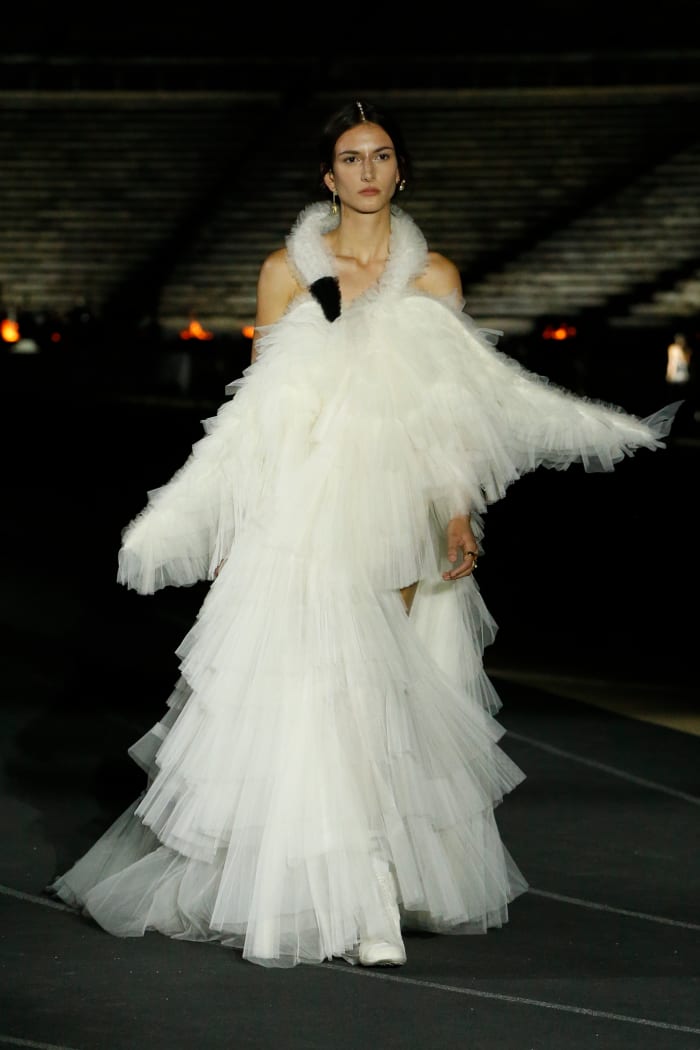 Track Pants, Togas and a Twist on Bjork's Swan Dress: Dior Cruise 2022 ...