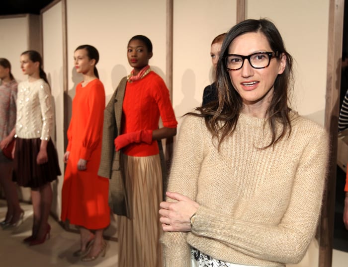 Jenna Lyons at J.Crew's Fall 2012 presentation during New York Fashion Week in February 2012.