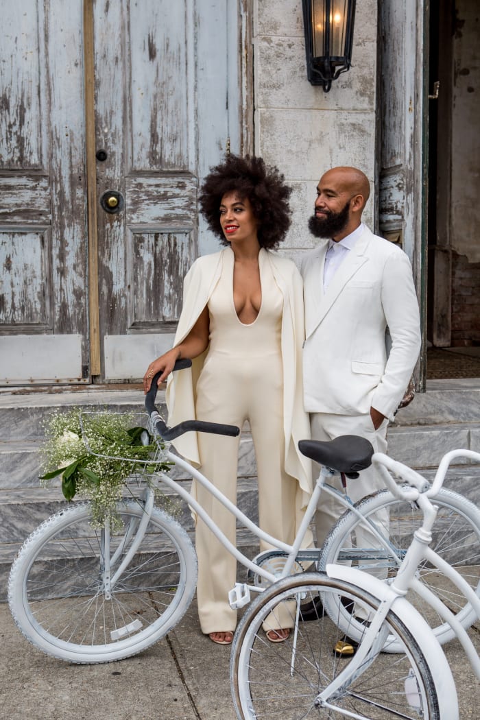 Solange Knowles in Stephane Rolland and Alan Ferguson in New Orleans in 2014.